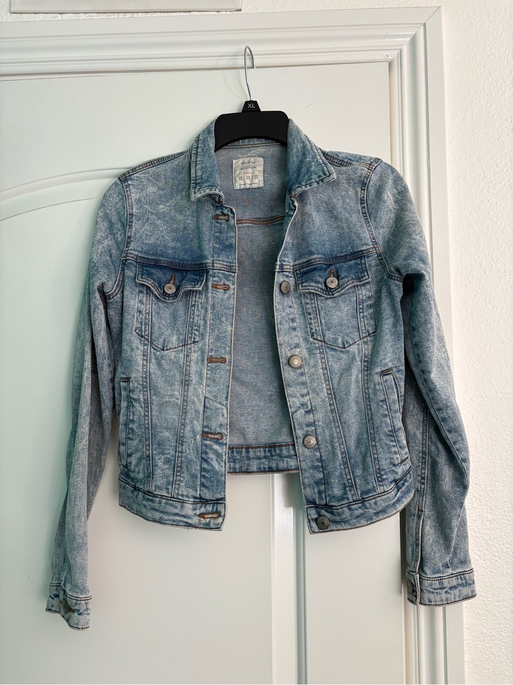 Bershka Faded Light Blue Denim Jacket